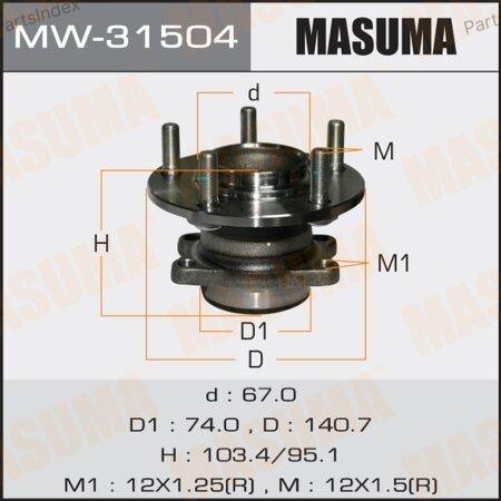 Masuma Подшипник Ступицы Колеса Со Ступицей (комплект) MW31504