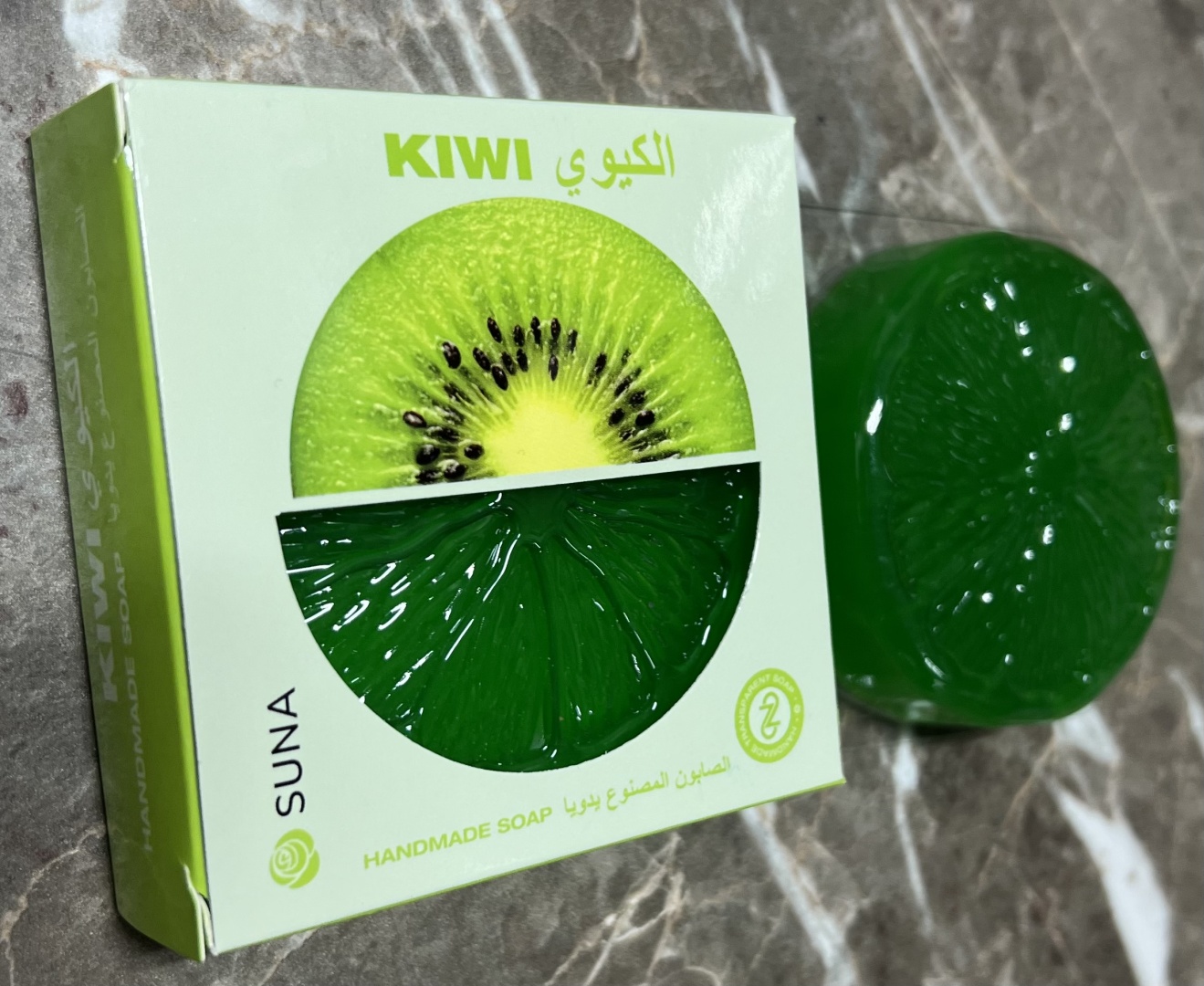 Кусковое мыло глицериновое Suna Kiwi 1 шт