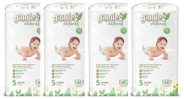 Подгузники Giggles подгузники 5, 168 шт
