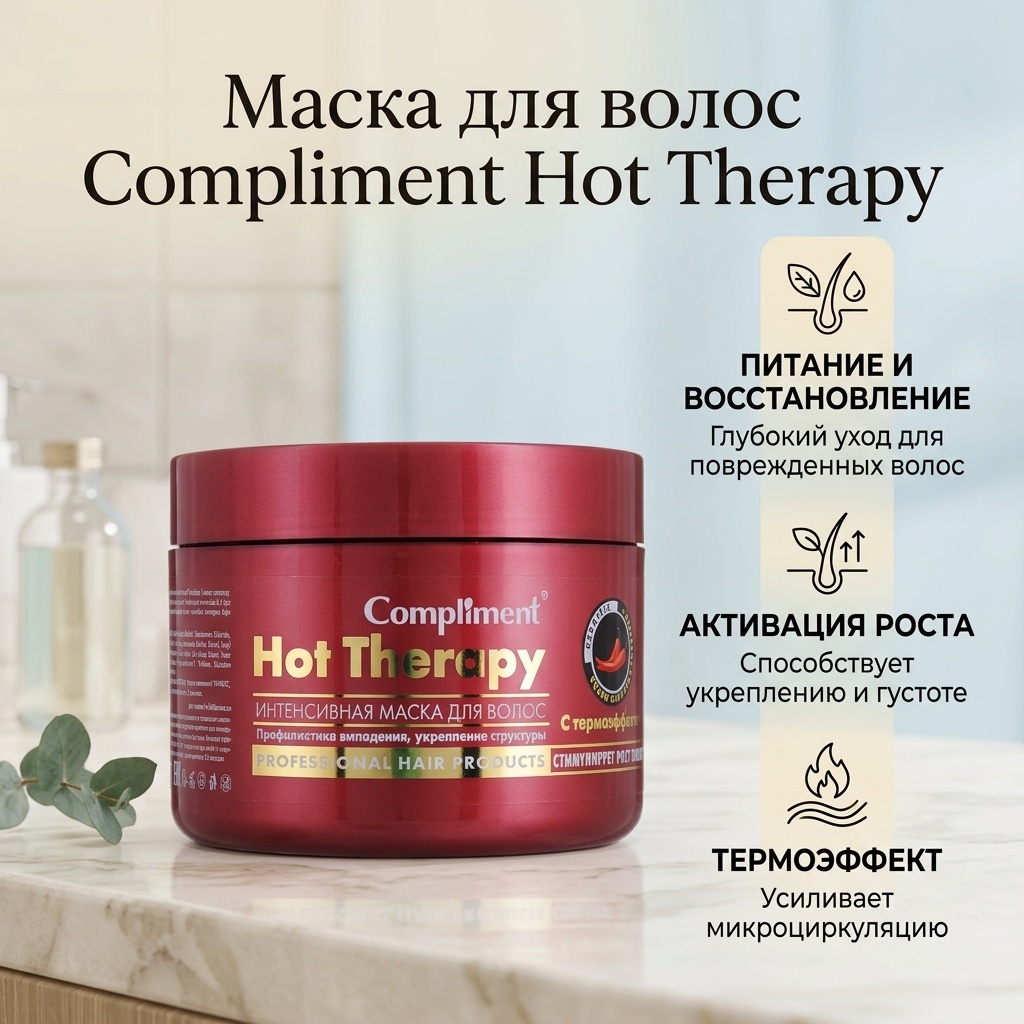 Compliment Hot Therapy с термоэффектом маска 500 мл