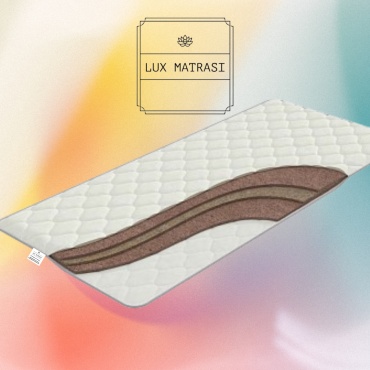 Детский матрас LUX MATRASI Hard coconut 5 60x130x6 см, беспружинный, жаккард, вискоза