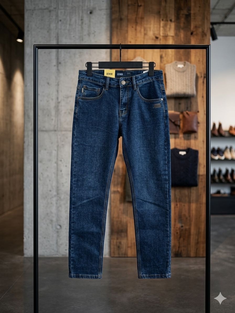 Джинсы прямые Denim синий