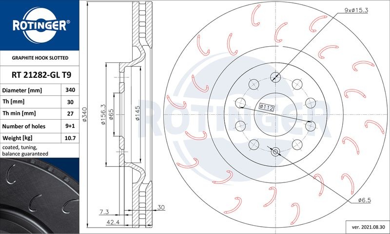Диски ROTINGER передние RT21282GLT9