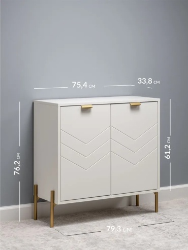Комод KOM0105006, 79.30x33.80x76 см, белый