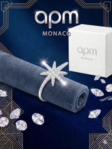 Кольцо APM Monaco 34 размер 16 ювелирный сплав, цирконий, серебристый