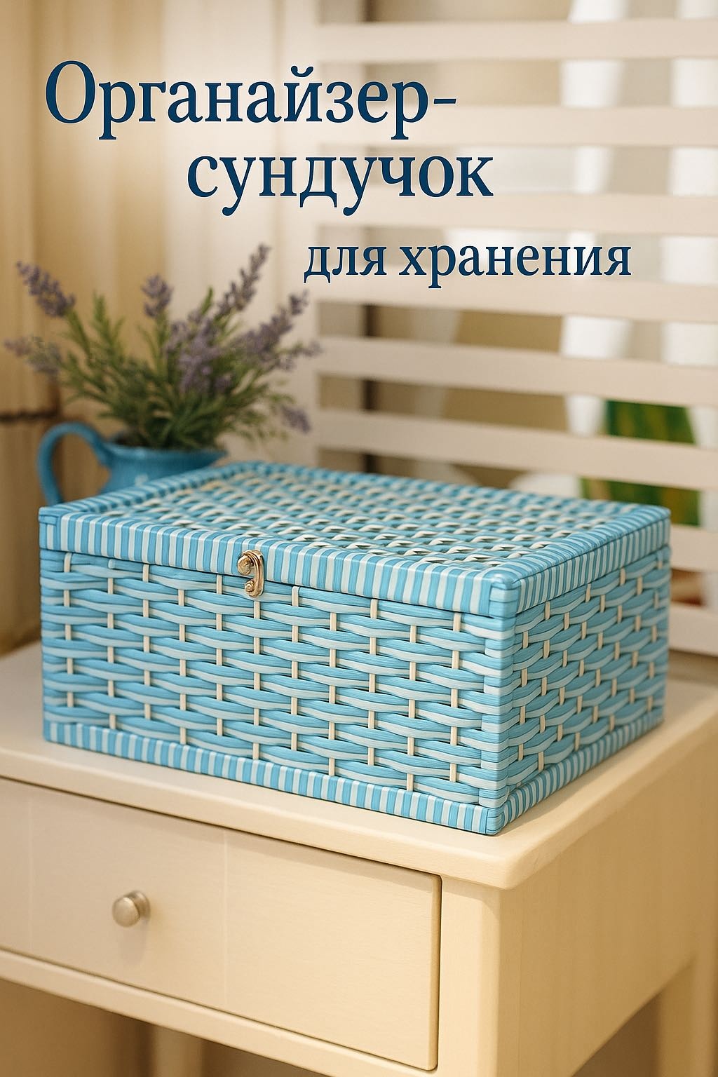 Органайзер универсальный 36x25x17 см, ротанг
