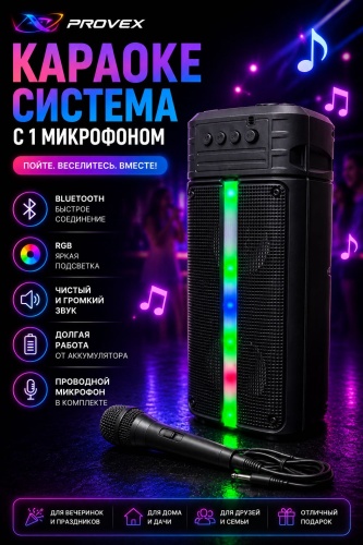 Портативная колонка PROVEX PR-4242 черный
