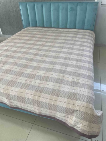 Покрывало Home Collection 220х200 см, хлопок, муслин, бежевый