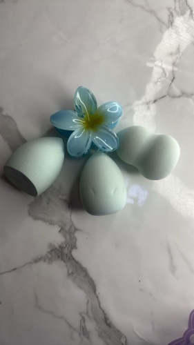 107beauty спонж капля, спонж скошенный, спонж клиновидный, спонж пуф, пуховка, спонж скошенный гидрофильный полиуретан 4 шт