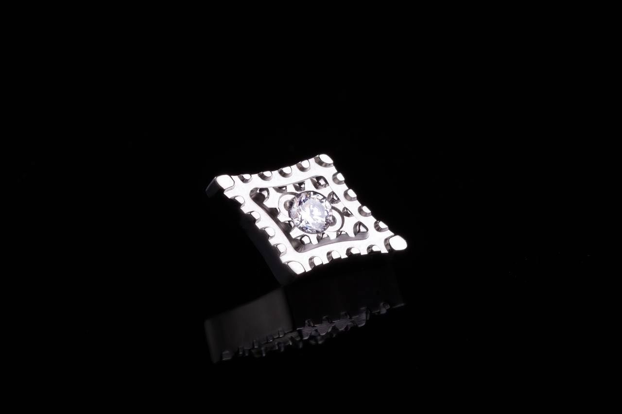 Накрутка Succub Jewellery титановый сплав, цирконий, 14 G резьба 1,2 mm