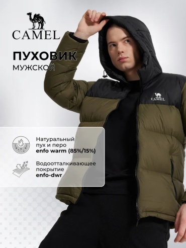 Пуховик CAMEL мультиколор