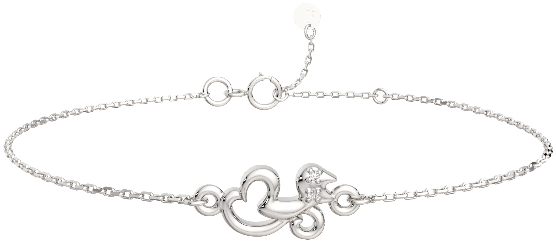 Lucente Silver BRA-LU-925-4295040-18 длина 18 см, вес 1.29 г серебро, плетение фантазийное
