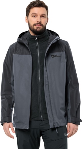 Демисезонная куртка Jack Wolfskin черный, серый