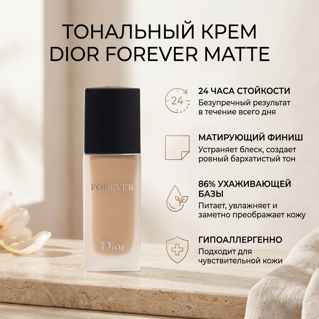 Dior Forever Matte тональный крем 1N Neutral 30 мл
