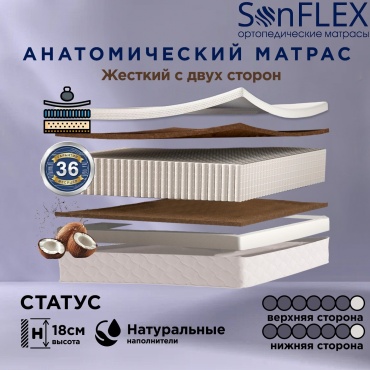 Матрас SonFlex Статус, 60x190x18 см