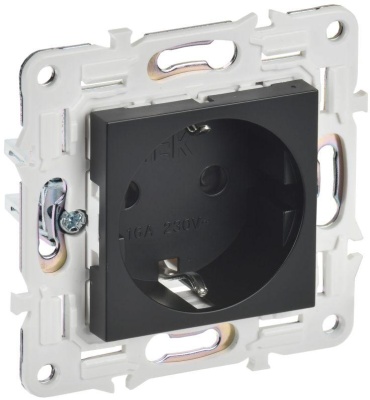 Розетка IEK SKANDY SK-R14-16-1-K02, черный