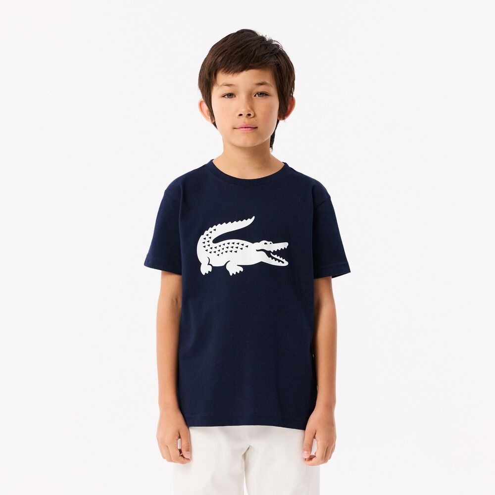 Футболка LACOSTE темно-синий, белый