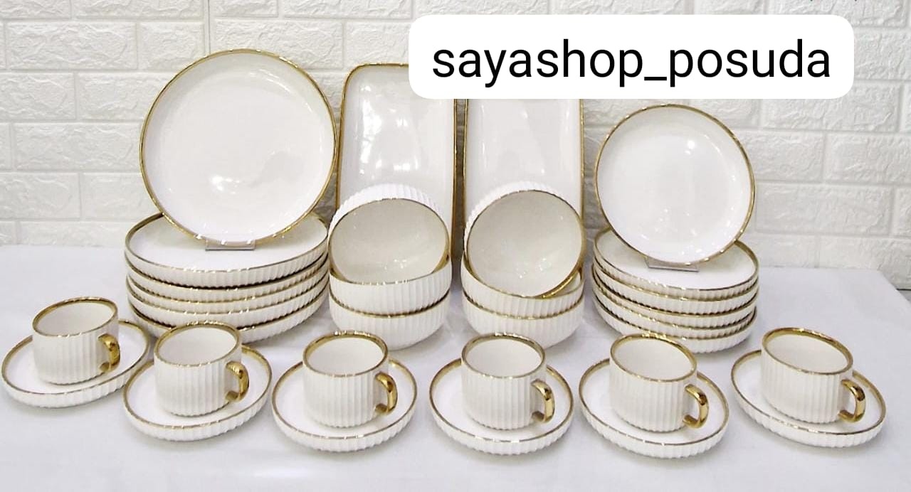 Сервиз на 6 персон SAYA SHOP , предметов: 32, чайно-столовый, керамика