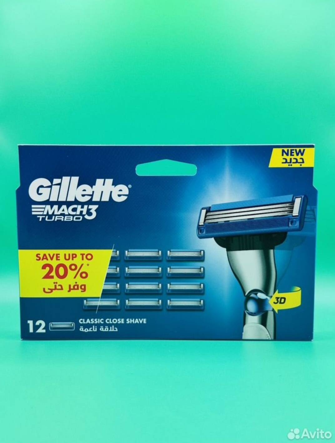 Gillette Mach 3 Turbo сменные кассеты 12 шт