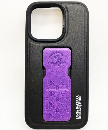 Чехол Santa Barbara Polo & Racquet Club для Apple iPhone 14 Pro Max черно-фиолетовый