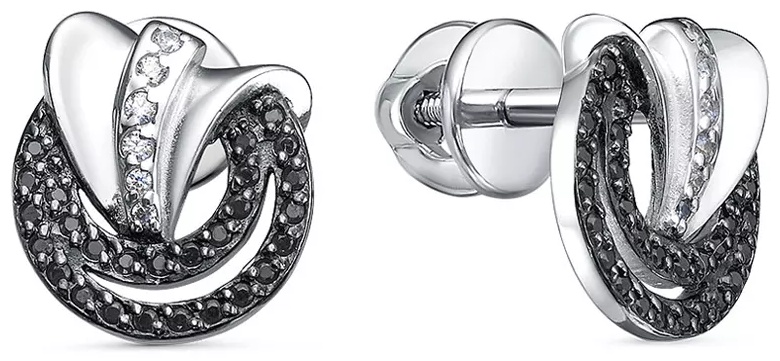 Пусеты Lucente Silver EAR-LU-925-861666 вес 2.23 г серебро, фианит