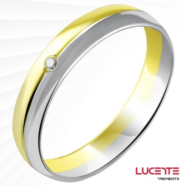 Lucente Бриллианты Якутии WED-LU-585-4834905535-175 размер 17.5 вес 1.78 г золото, бриллиант