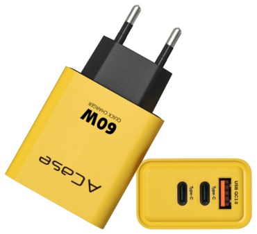 A-case AC-AD008(60W) USB Type-C, USB желтый