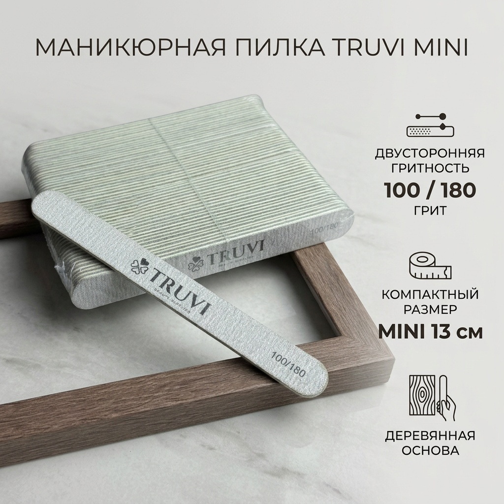 Маникюрная пилка Truvi MINI 100/180 50 шт