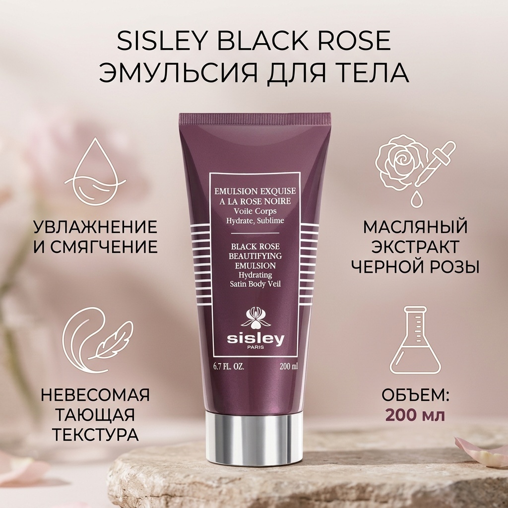Sisley Black Rose Beautifying Emulsion эмульсия для тела 200 мл