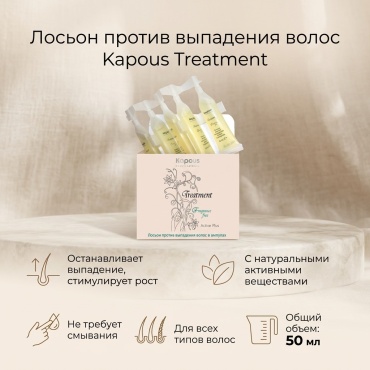 Kapous Professional Treatment против выпадения волос лосьон в ампулах 50 мл