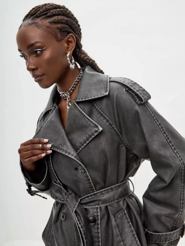 Тренчкот TOP COLLECTION серый
