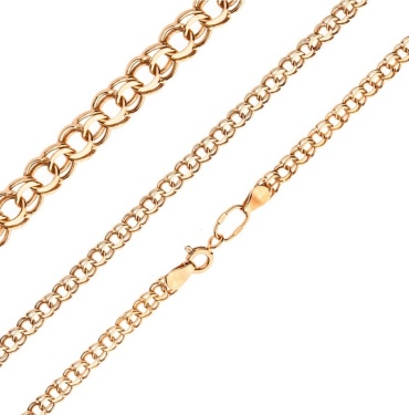 GOLD ZAMIRA Gold0800 длина 50.55 см, вес 4.23 г золото, плетение бисмарк