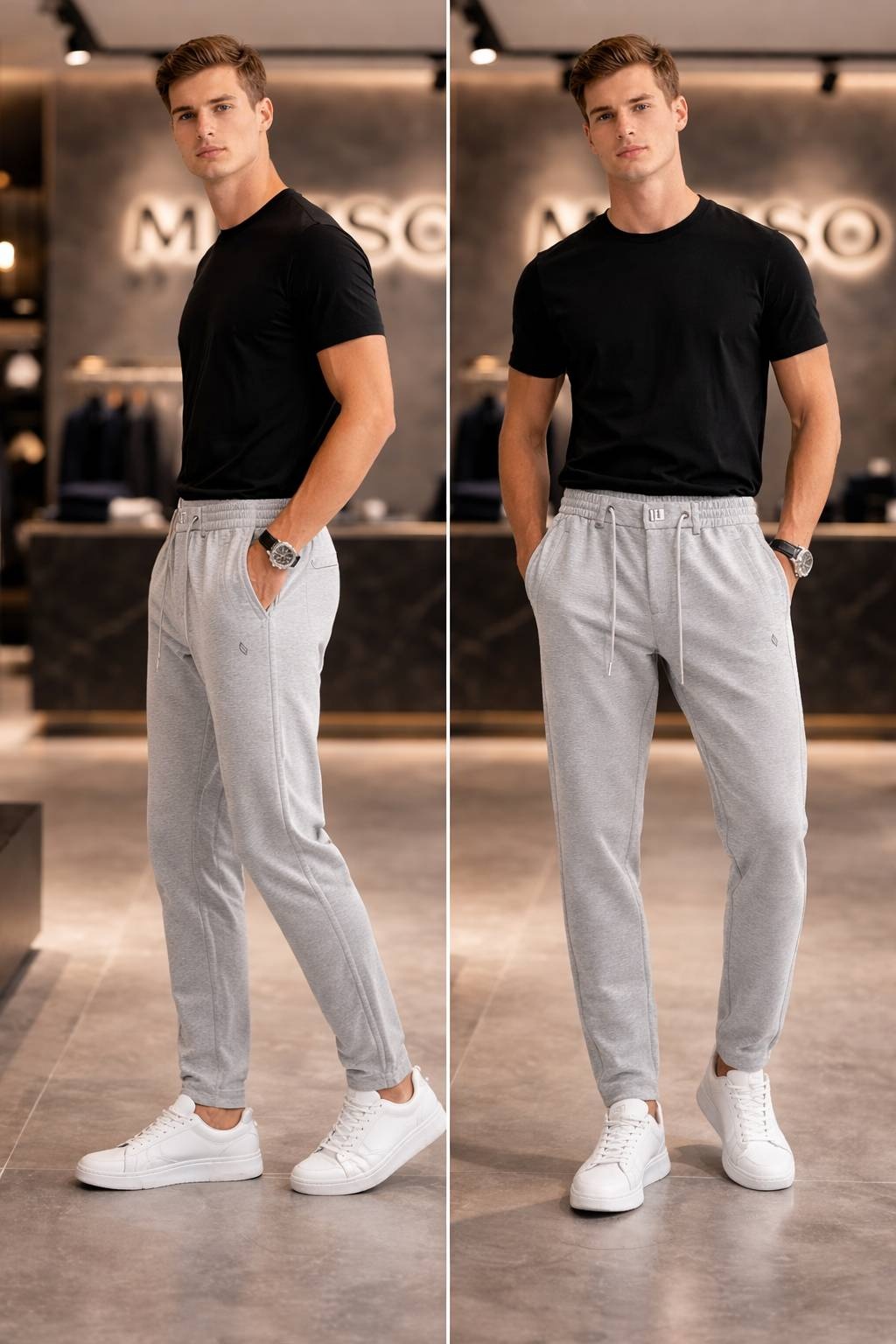 Спортивные брюки LIWALI CASUAL светло-серый