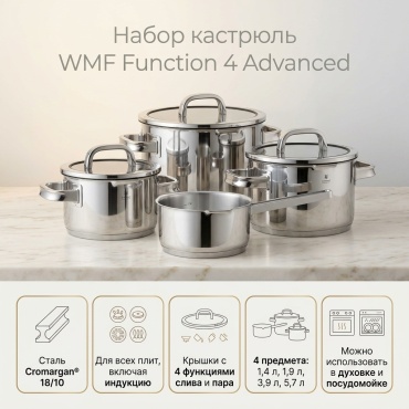 Набор кастрюль WMF 4 в 1