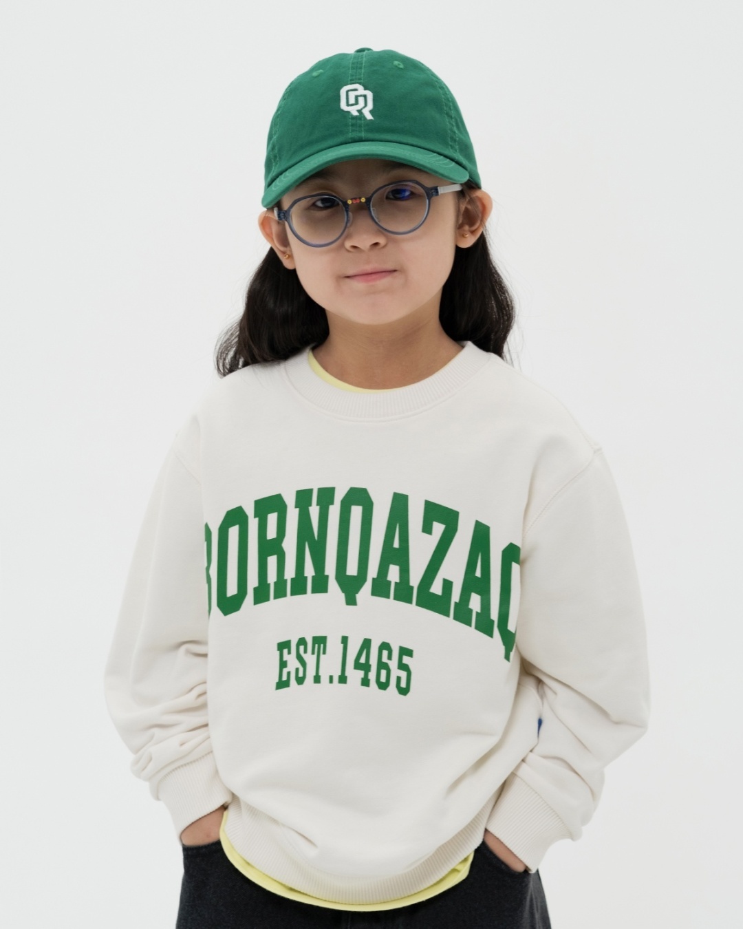 Свитшот QAZAQ REPUBLIC born qazaq белый