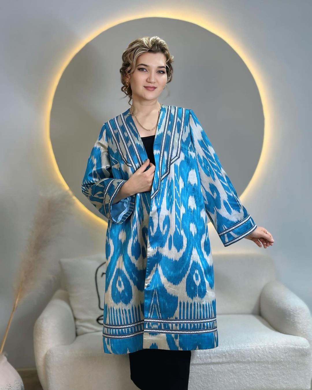 Национальный костюм серый, голубой