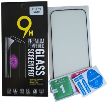Стекло GLASS для Apple iPhone 16 Pro IP 16 Pro Matte черный