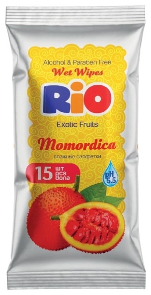 Влажные салфетки RIO Momordica 15 шт