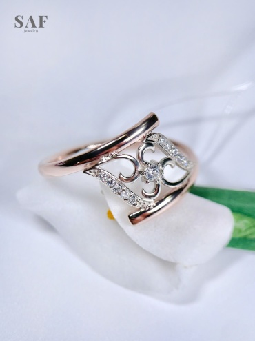 SAF jewelry 0001493 размер 18 вес 1.03 г золото, фианит