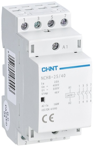 CHINT модульный контактор 40A, Контактор CHINT NCH8-40/40 40А