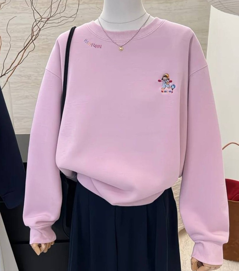 Свитшот Alwear Вышивка розовый