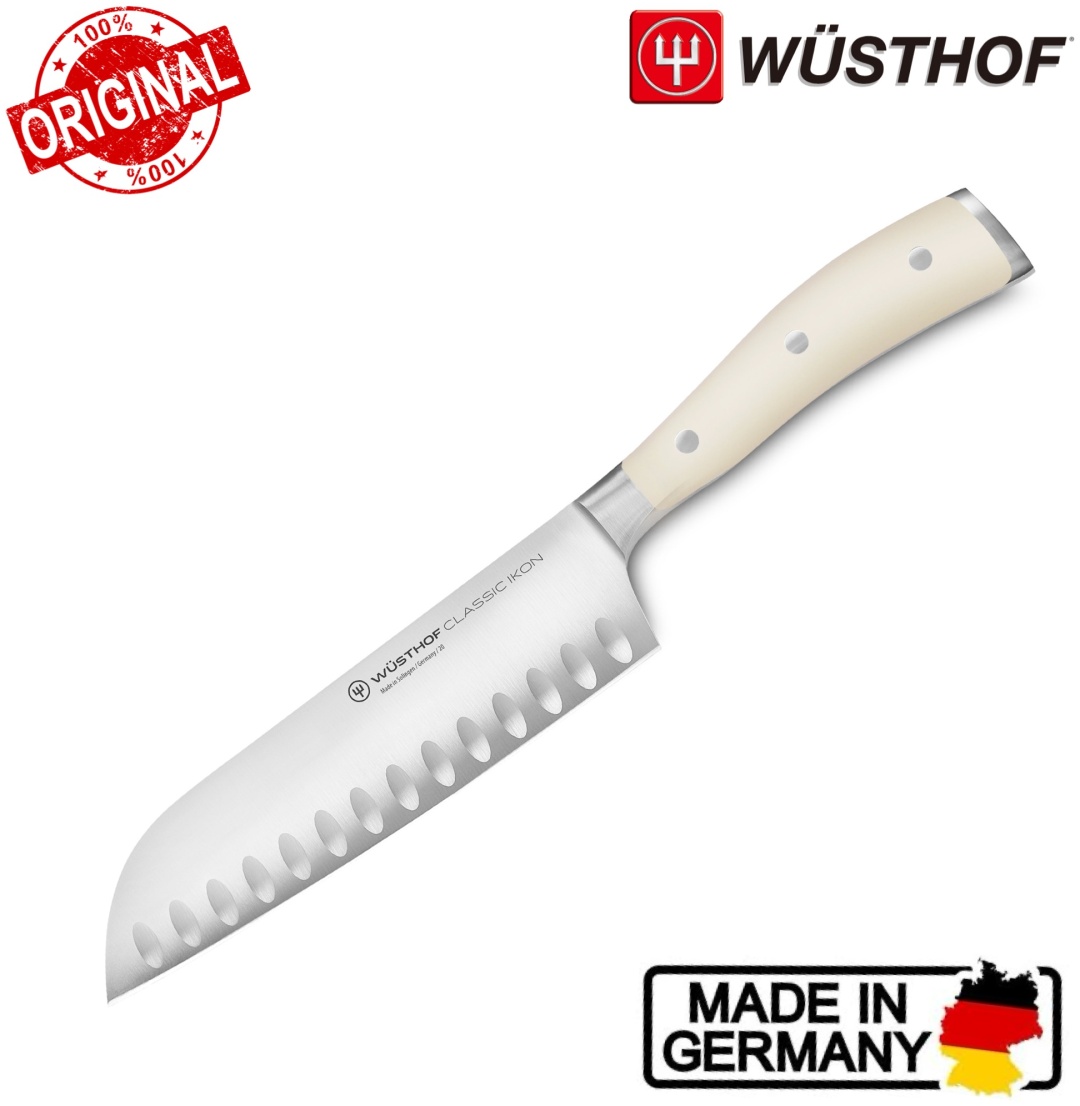 Поварской WUSTHOF Classic Ikon Hollow Edge Santoku 18 см, лезвие: углеродистая сталь 1 шт
