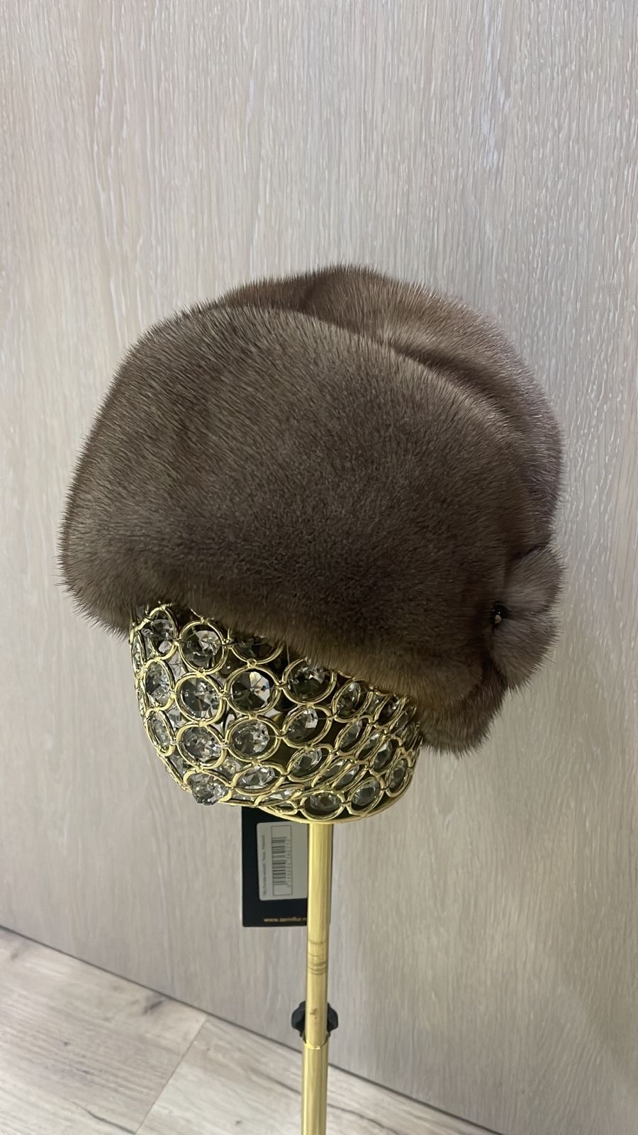 Шапка SemiFur размер 56, 57, 58, 59, коричневый