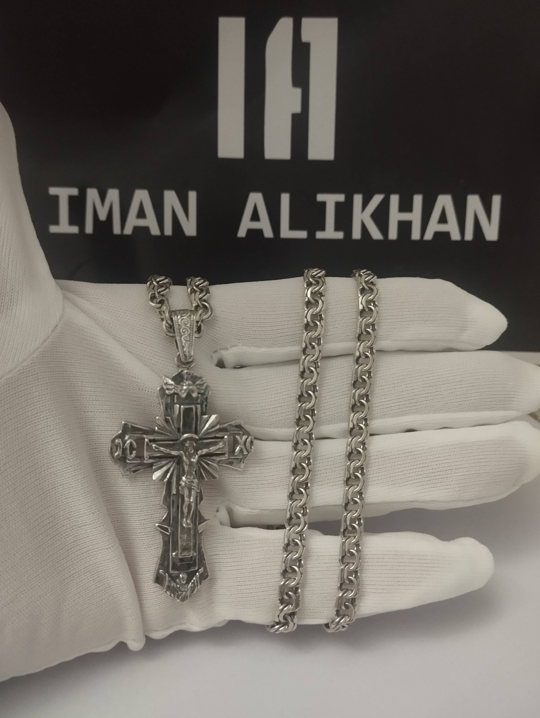 Колье IMAN ALIKHAN IA00088 длина 55 см вес 40 г серебро, без вставок