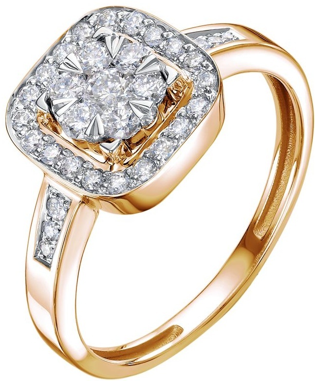 Кольцо Miras Gold К112-8880 размер 19 вес 2.7 г золото, бриллиант