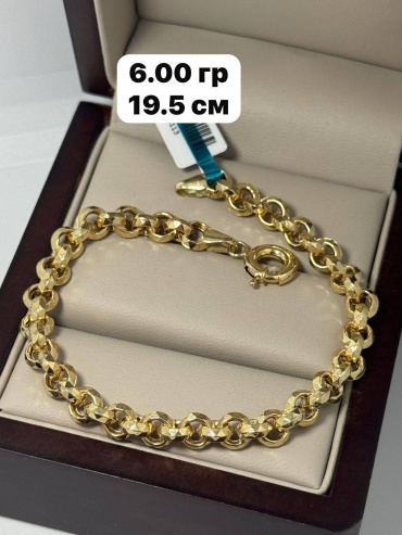 Italy Exclusive 456622566 длина 19.5 см, вес 6 г золото, плетение отсутствует