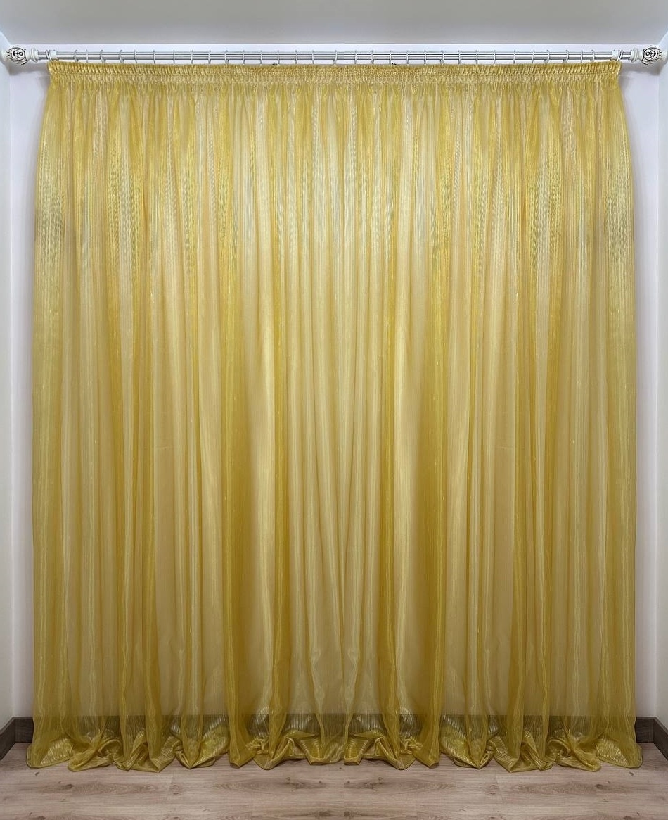 Тюль Renaissance 800x295 см 1 шт, органза, лимонный