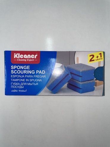 Губка для посуды Kleaner GSH012 3 шт, поролон