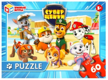 Умные игры Суперщенки 4660254430082 Мозаика 60 классический 60 деталей