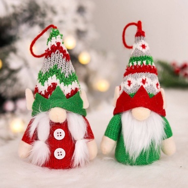 Kurts Adler Ёлочные игрушки текстиль, полиэстер 2 шт, красный, зеленый